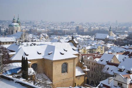 冬季布拉格城市景观