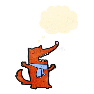 思维泡沫卡通狐狸图片