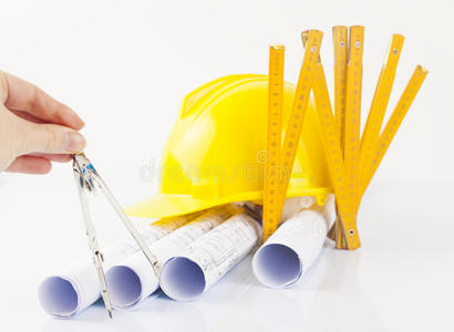建筑师卷和施工工具