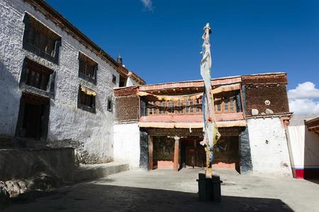 karsha gompazanskar山谷的佛教寺院ladakh