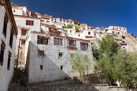 karsha gompazanskar山谷的佛教寺院ladakh