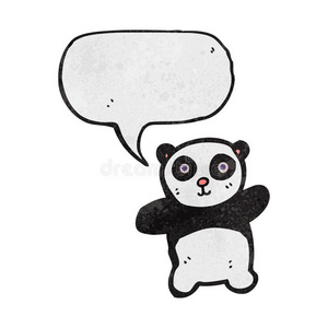 带语音泡泡的卡通熊猫