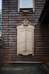 伊尔库茨克市的旧木屋图片