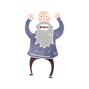 复古卡通惊魂老人照片