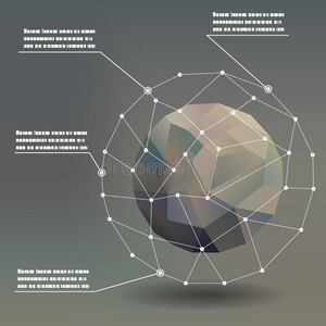 几何球社交网络信息图表