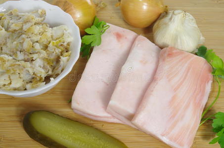 猪肉脂肪照片