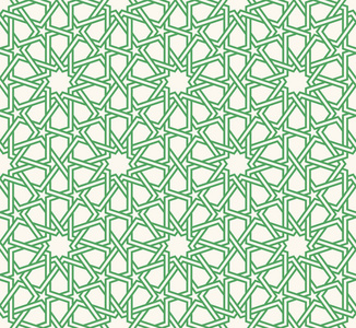 经典伊斯兰无缝图案摩洛哥风格几何瓷砖六角网格线，复杂的重复背景为网络和打印