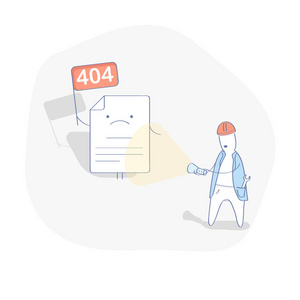 平线现代插图概念404错误页或未找到页.