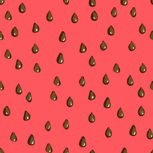 西瓜红浆与种子无缝背景