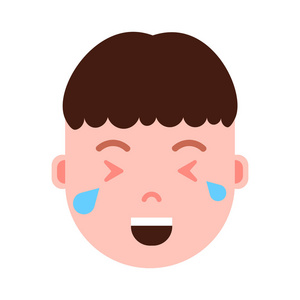 男孩头像 emoji 表情人物图标, 面部表情, 头像人物, 男人哭脸与不同