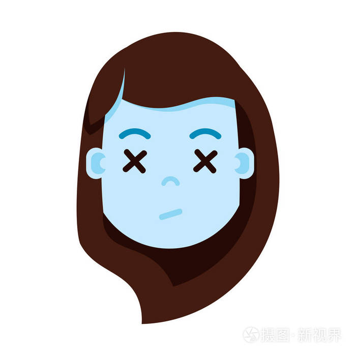小样发票合同问题/举报设置女孩头像 emoji 表情人物图标与面部情绪