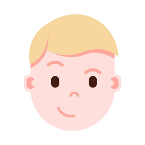 男孩头像 emoji 表情人物图标, 面部表情, 头像人物, 男人狡猾的面孔