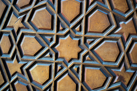 土耳其艺术与几何图案的木材