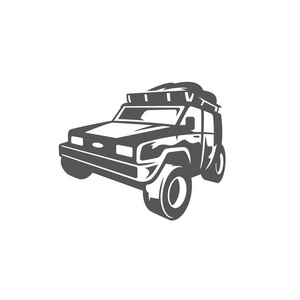 探险suv,探险越野矢量图形轮廓.照片