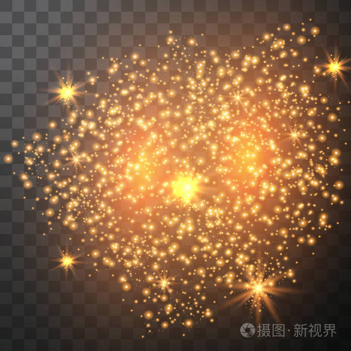 发光的光粒子具有闪光效果.