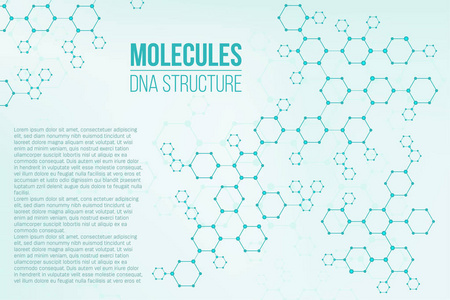 背景上分离的分子结构编码连接基因组的创造性矢量插图。 科学纳米技术中的艺术设计粒子丝网。 抽象概念DNA元素。