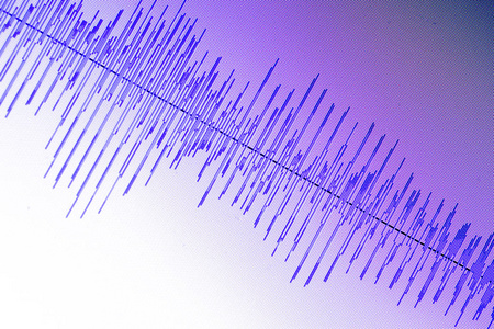 音频声波演播室编辑计算机程序屏幕显示声音在屏幕上的声音从声音录音的声音。