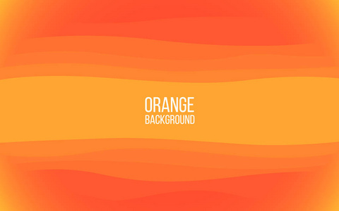 橙色背景. 明亮的阳光层和梯度. 带有黄色波浪的背景.