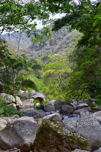 从乡村小村公路到埃尔登的丛林河流和瀑布景观，由巴利亚塔墨西哥，那里的电影被拍摄