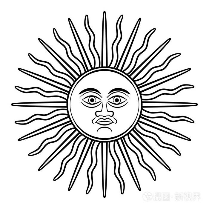 五月太阳德梅奥符号出现在早期阿根廷银币上 阿根廷和乌拉圭国旗上的国徽 有脸和阳光的太阳 白色的插图 向量插画 正版商用图片126h66 摄图新视界 五月太阳德梅奥符号出现在早期阿根廷银币上 阿根廷和乌拉圭国旗上的国徽 有脸和阳光的太阳 白色的插图 向量插画 正版商用图片126h66 摄图新视界
