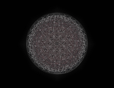 错综复杂的几何分形空间序列的几何形状.