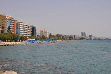 塞浦路斯美丽的利马索尔海滩