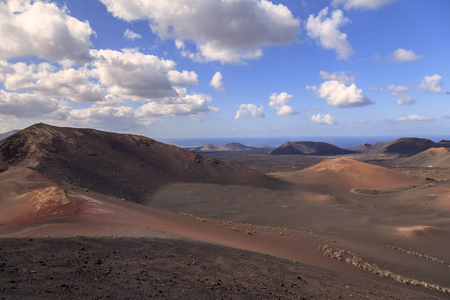 蒂曼法亚的火山景观。 兰萨罗特。 加那利群岛。 西班牙