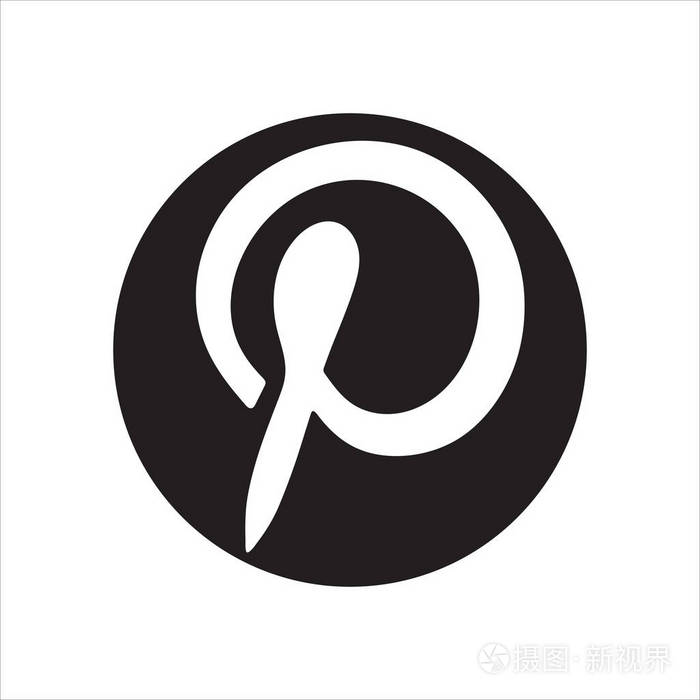 pinterest应用程序图标矢量插图插画-正版商用图片127bpv-摄图新视界