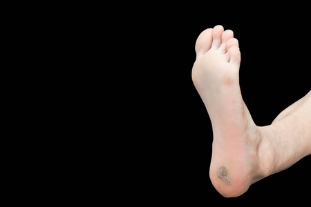 脚玉米分离黑色背景与裁剪路径照片