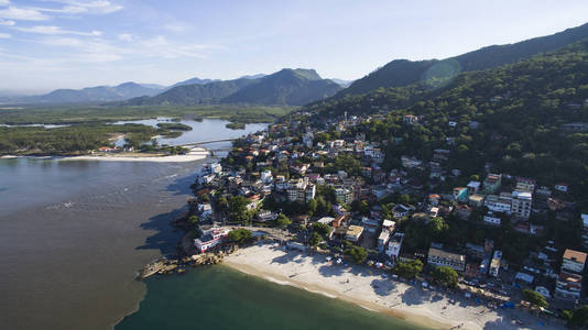 海滩和天堂的地方，精彩的海滩遍布世界各地，Marambaia海滩，里约热内卢，巴西，南美洲。桑德班克，Marambaiamore