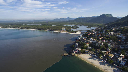 海滩和天堂的地方，精彩的海滩遍布世界各地，Marambaia海滩，里约热内卢，巴西，南美洲。桑德班克，Marambaiamore