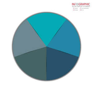 矢量抽象元素信息图形5选项。 设计业务或财务模板布局小册子，工作流信息或演示等。 信息时间线路径。 抽象三维向量。