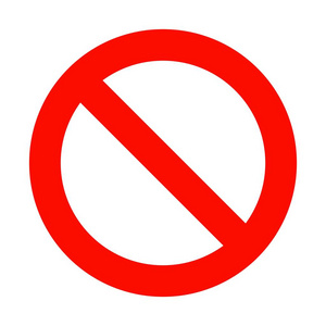 无标志红色圆圈非法图标标志停止图标红色矢量插图照片