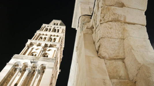 s Palace at night, Split, Croatia   Diocletian Palace is ancien