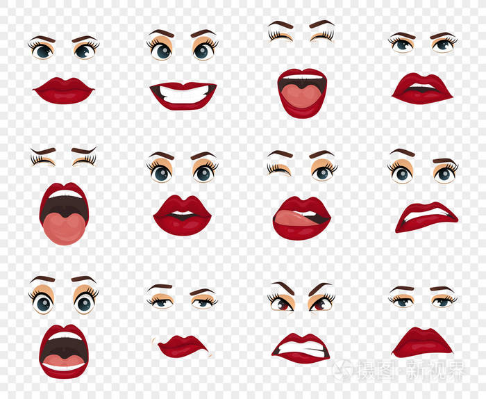 女性面部表情, 手势, 情感幸福惊喜的厌恶悲伤狂喜的喜悦, 微笑哭撒娇