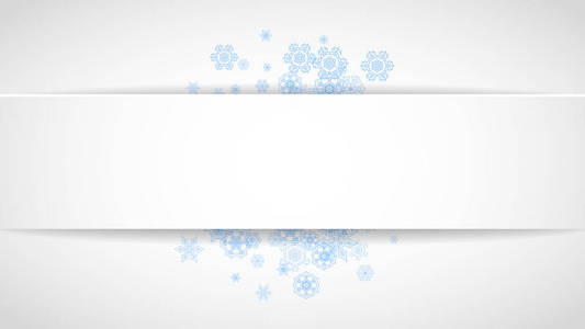 白纸背景雪花框
