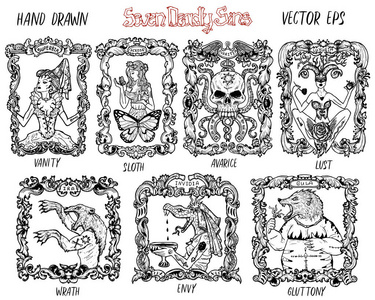 七宗罪代表的七个符号图片