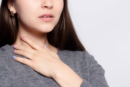 疾病保健人医学概念咽喉疼痛.