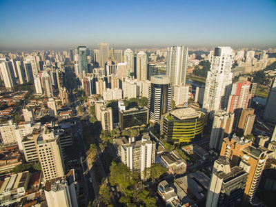 圣保罗巴西南美洲大城市蒙考尼格博德的鸟瞰图