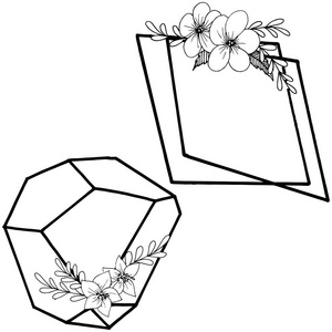 矢量钻石岩石珠宝矿物。 孤立的插图元素。 几何石英多边形水晶石镶嵌形状紫水晶宝石。