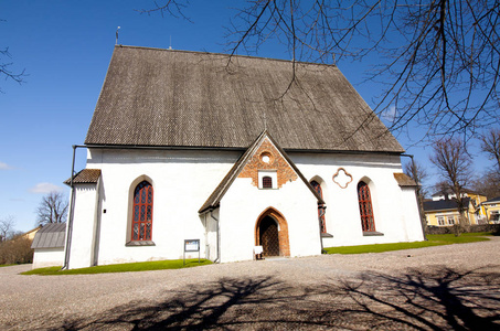 中世纪教堂观芬兰波沃大教堂