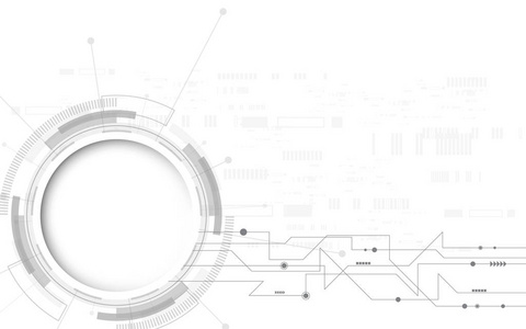 灰色白色抽象技术背景与各种技术元素高科技传播理念创新背景圈空空为您的Tex..