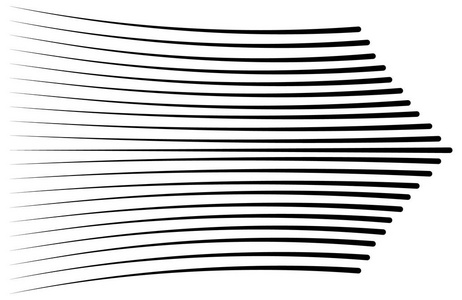 速度线隔离集太阳射线或星爆裂黑向量元素分离一套不同的简单黑色矢量