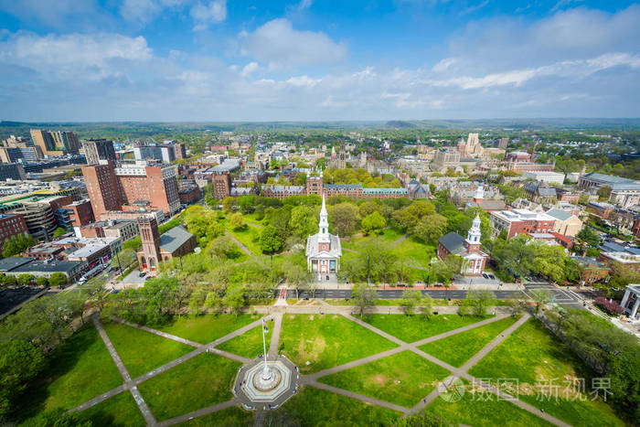 康涅狄格州纽黑文的纽黑文绿景和市中心