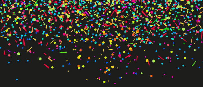 壁纸与彩色纸屑在黑暗的背景. 设计的图案. 闪闪发光.