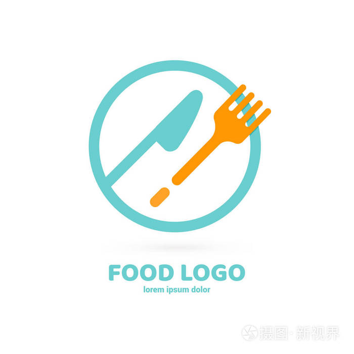 标志型餐厅咖啡厅杂货店的插图设计。 矢量菜单网页图标。