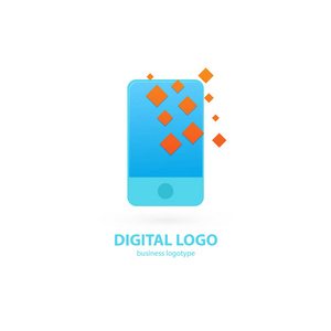 标志型商业网络营销的插图设计。 矢量移动应用网页图标。