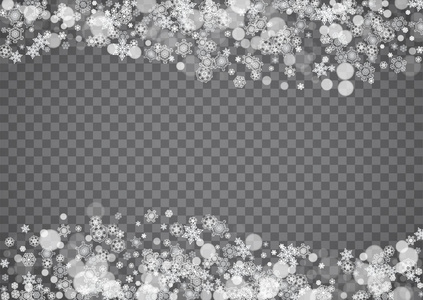 圣诞节和新年的雪花边框图片