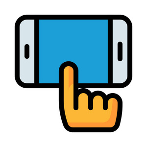 使用手机线路图标矢量图图片