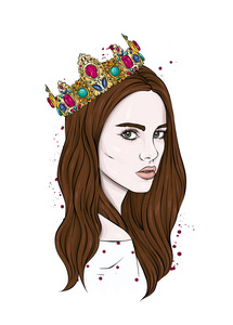 戴珠宝的漂亮女孩图片